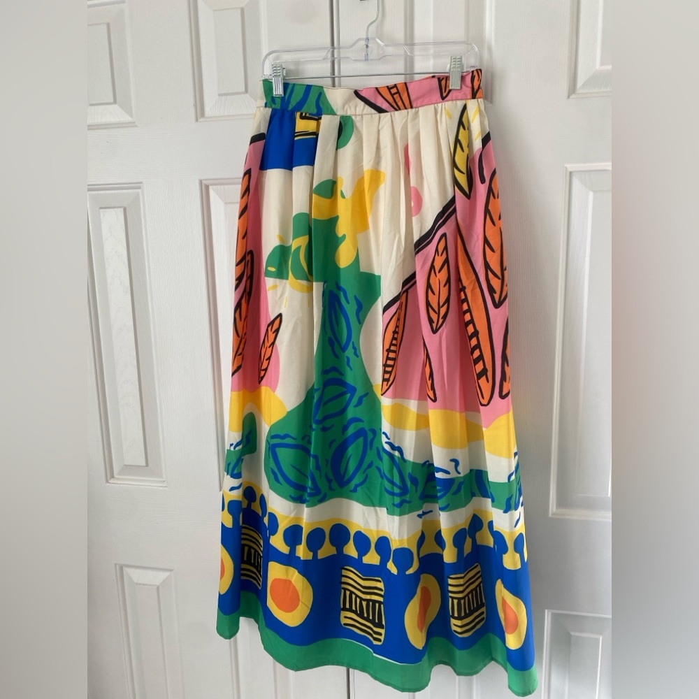 Vibrant Multicolor Maxi Skirt NEW